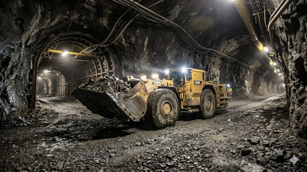 Подземный рудник на свинцово-цинковом месторождении, Казахстан