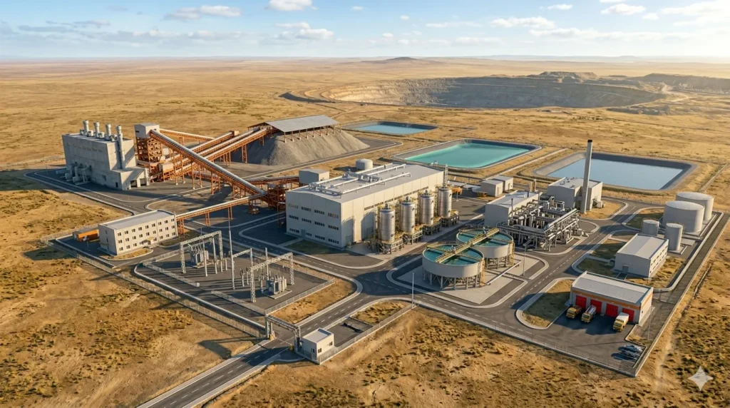 Золотоизвлекательная фабрика на месторождении золота, стадия проект, Казахстан