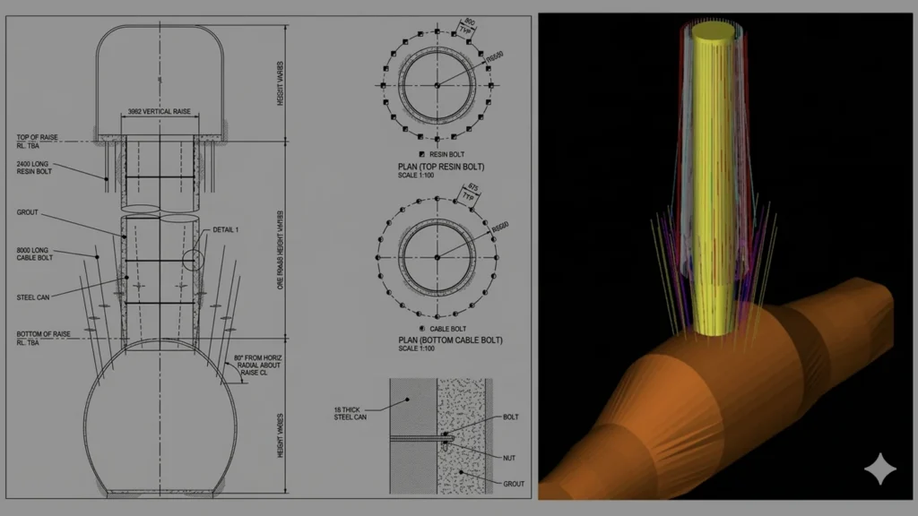 Кастомизированный проходческий полок, подземное строительство